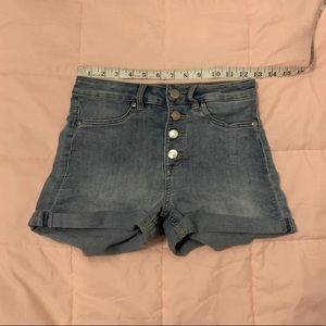 High Waist Denim Short